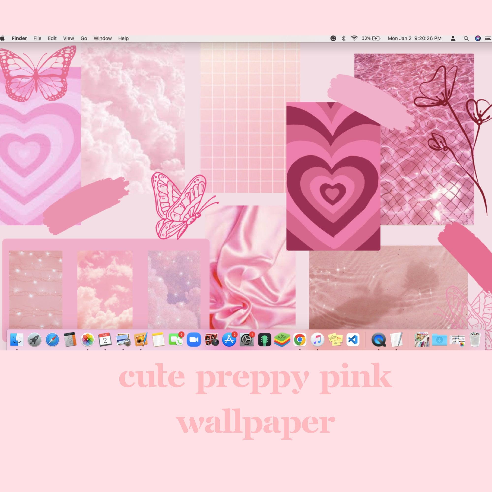 Preppy Pink Aesthetic Wallpaper Background