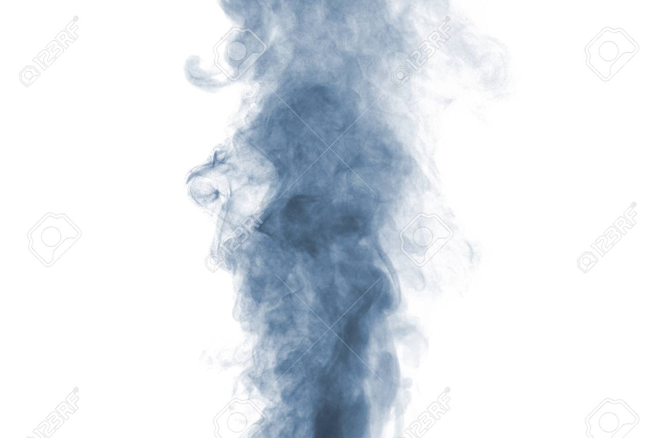Abstract Blue Water Vapor On A White Background Texture Design