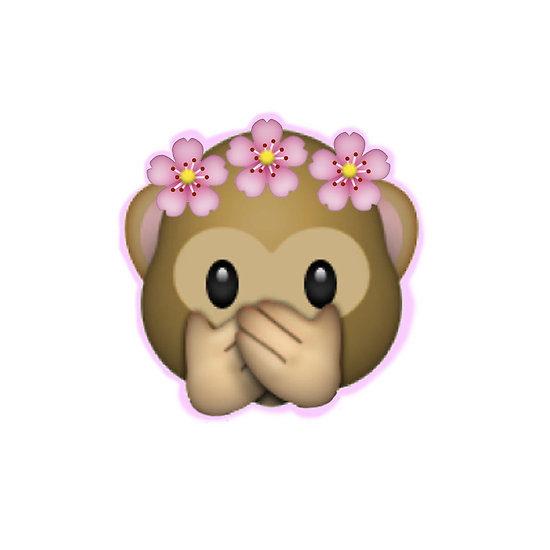 Emoji Monkey Flower Crown Edit Posters By Zannahp