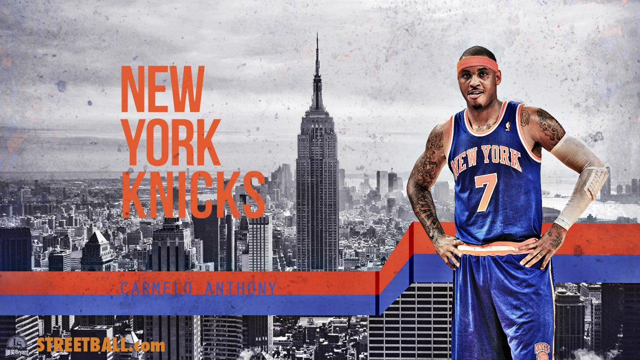 New York Knicks Carmelo Anthony Dunk Wallpaper