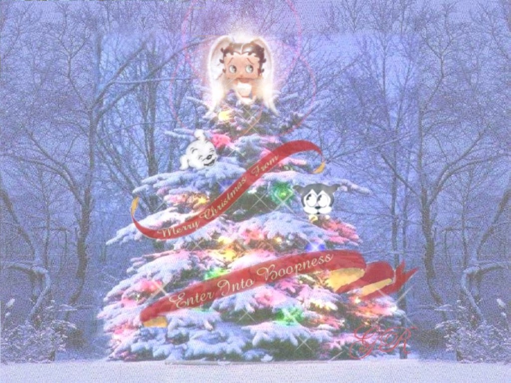  Christmas Tree Angel with Pudgy and Bimbo   Merry Christmas from Enter