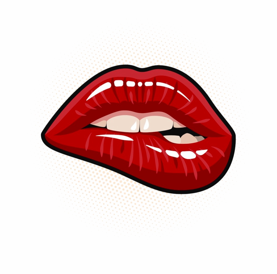 Library Of Biting Lip Clip Royalty Transparent Background Png