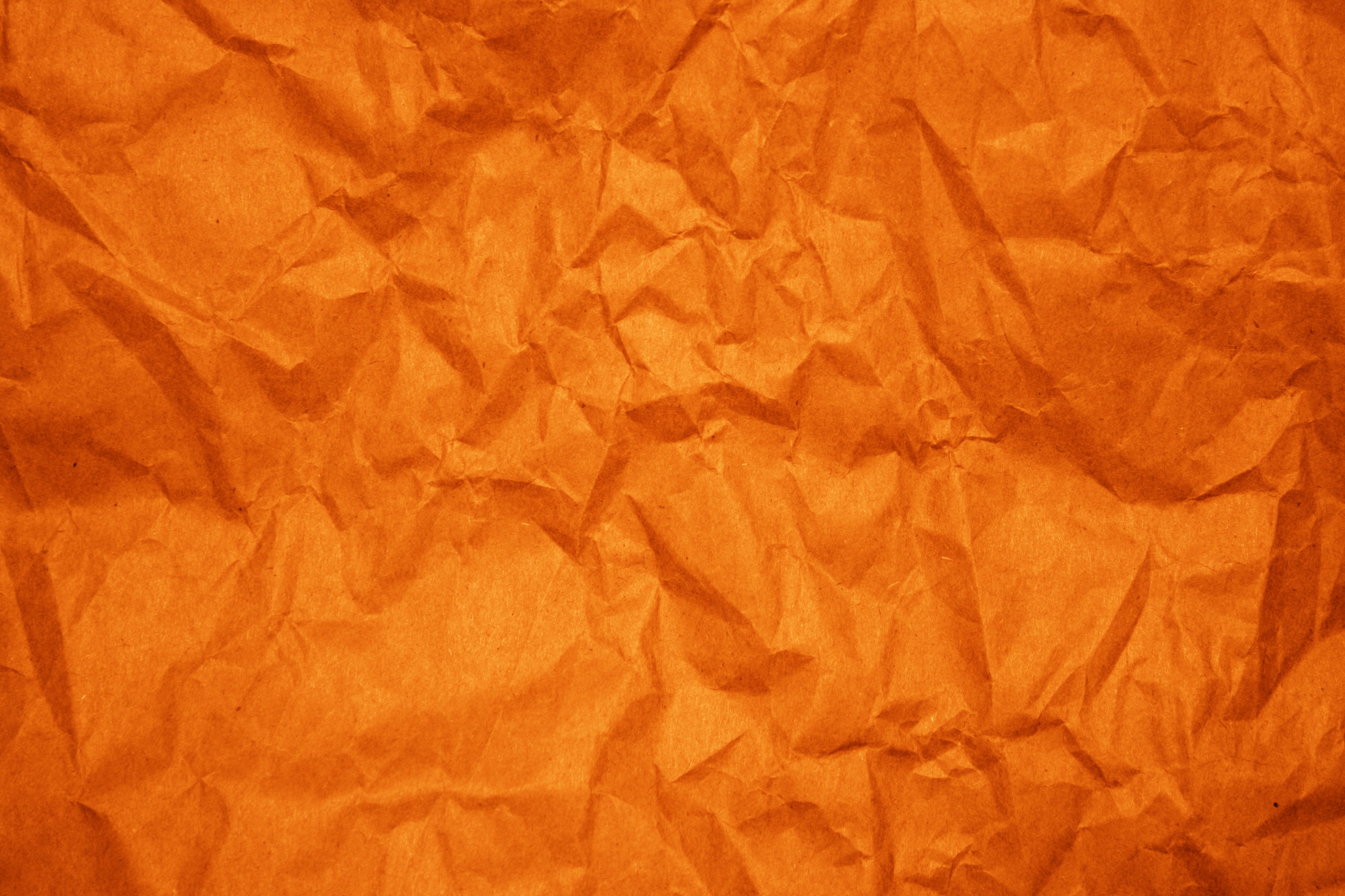 Crumpled Orange Paper Texture Picture Photograph Photos