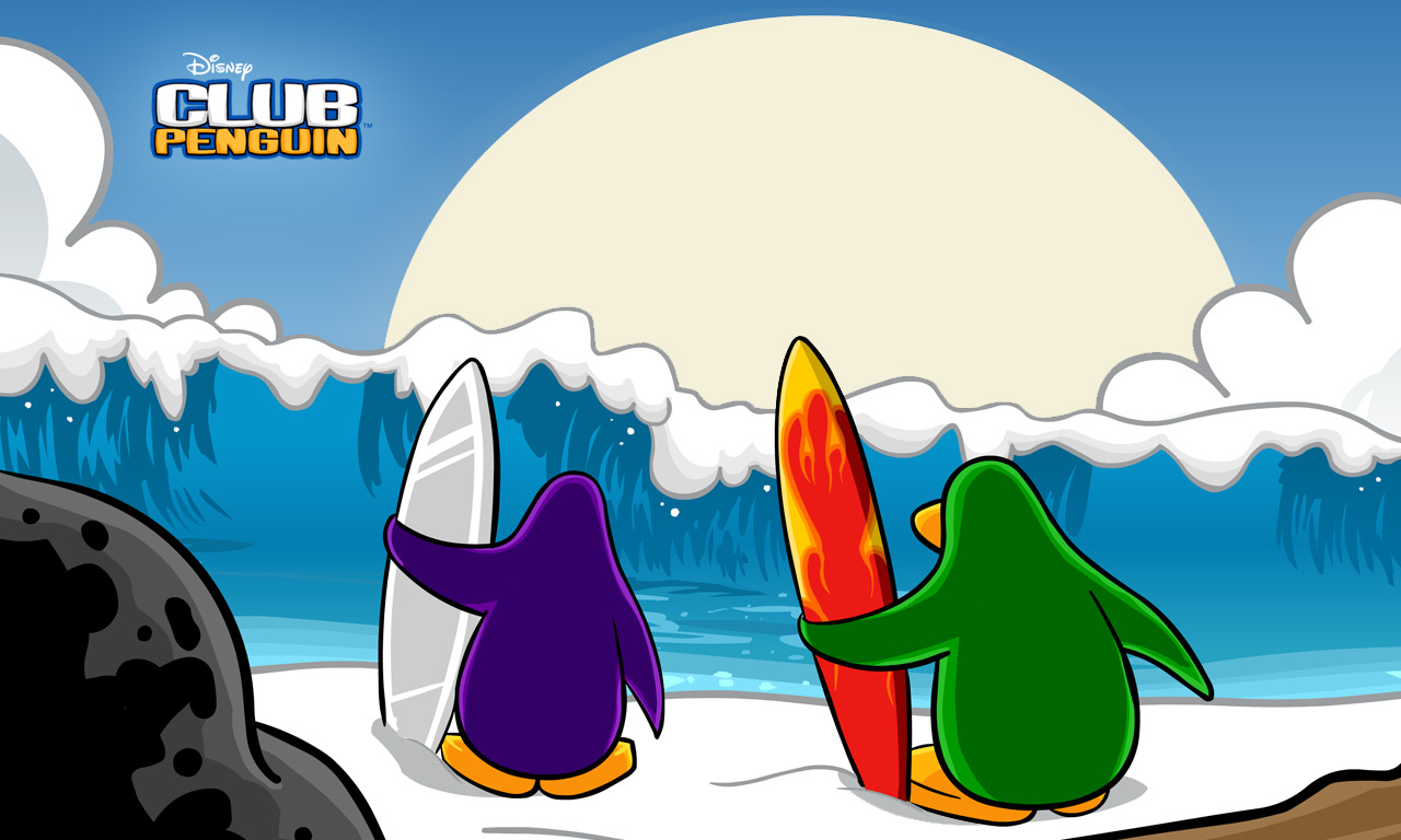 Now There Is A New Wallpaper Which Has Two Penguins Standing By The