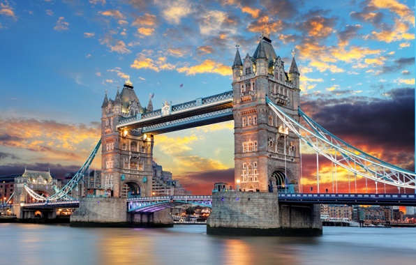 Tower Bridge Thames River London England Wallpaper