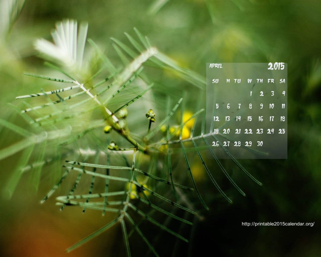Desktop Wallpapers Calendar April 2015 1280x1024