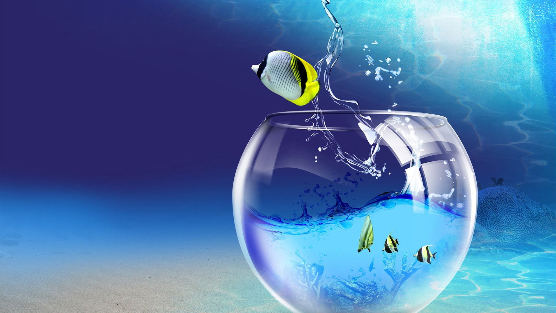 Free download Water 3D Wallpaper 1920x1080 Water 3D View Abstract