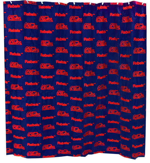 Ncaa Ole Miss Rebels Shower Curtain Bathroom Decoration Contemporary