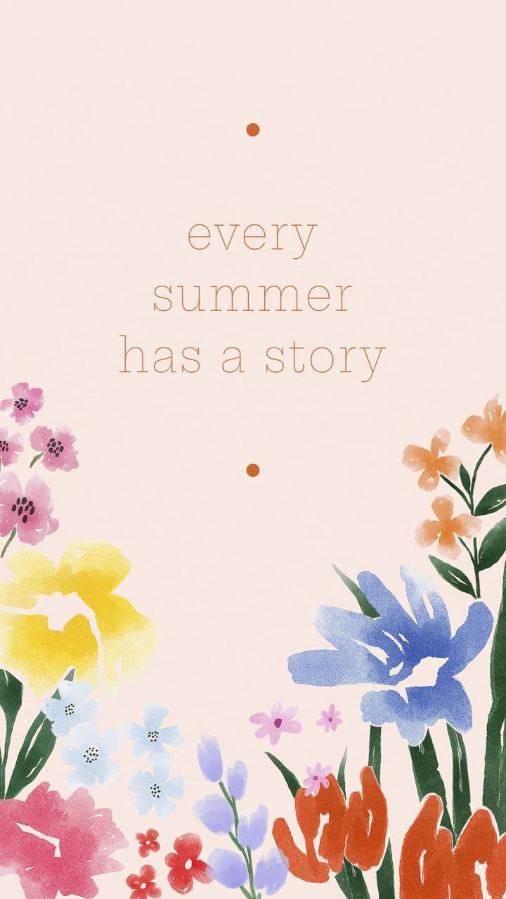Summer Quote Mobile Wallpaper Watercolor Photo
