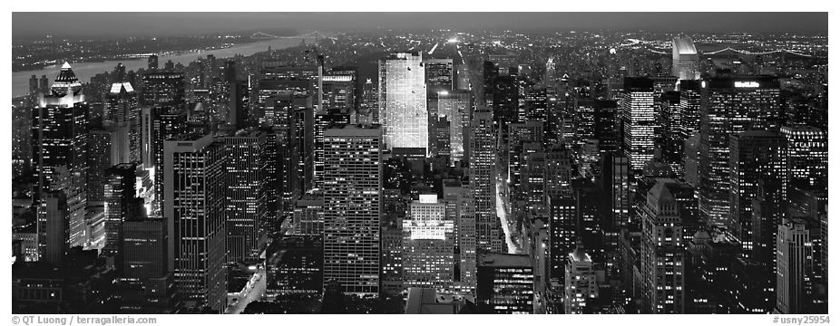 Cityscape Black And White Wallpaper Manhattan Night