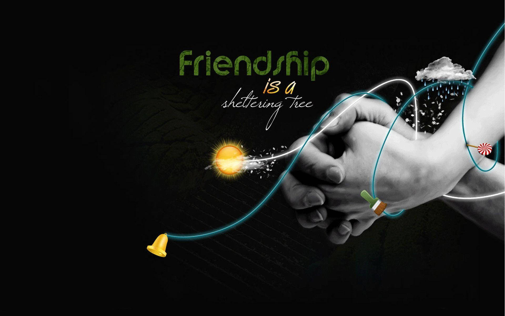 Friendship: A Sheltering Tree - Hands clasped together, symbolizing the bond of friendship