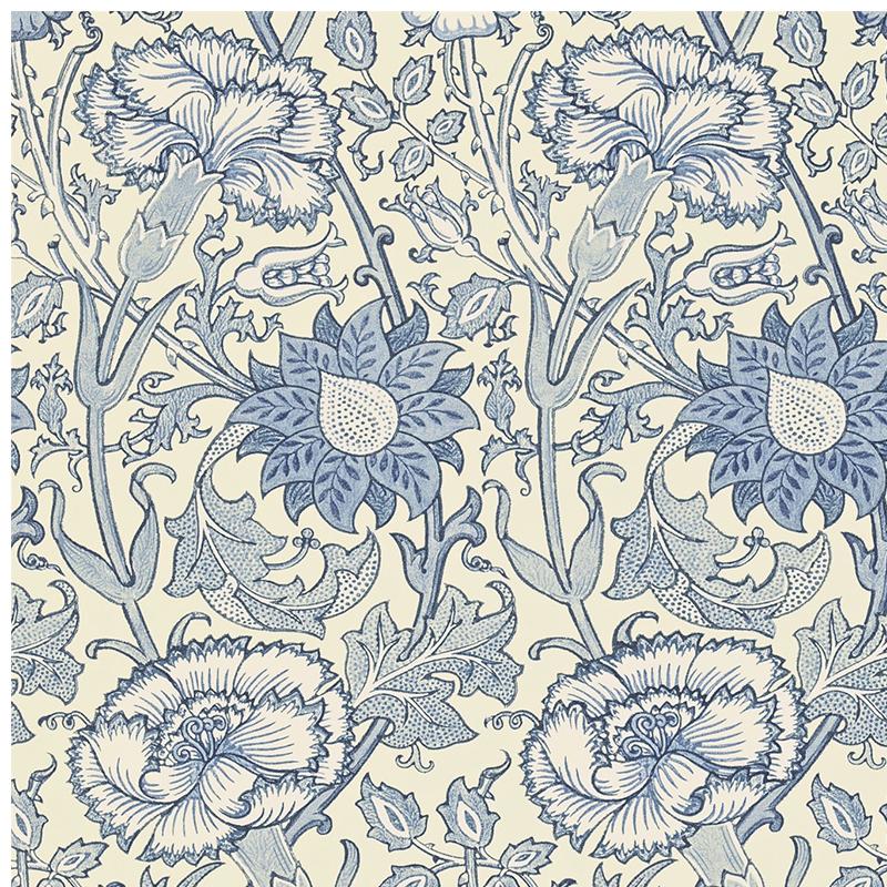 Morris And Co Pink Rose Darw212567 Indigo Wallpaper From The