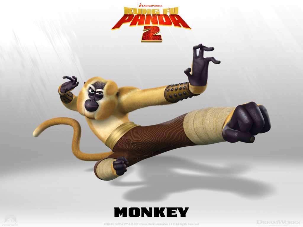 Monkey Kung Fu Panda HD Wallpaper