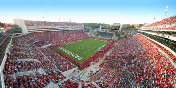 University Of Arkansas Razorback Stadium Panoramic Photo