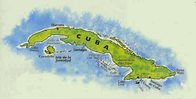 Cuba Map Wallpaper Color HD