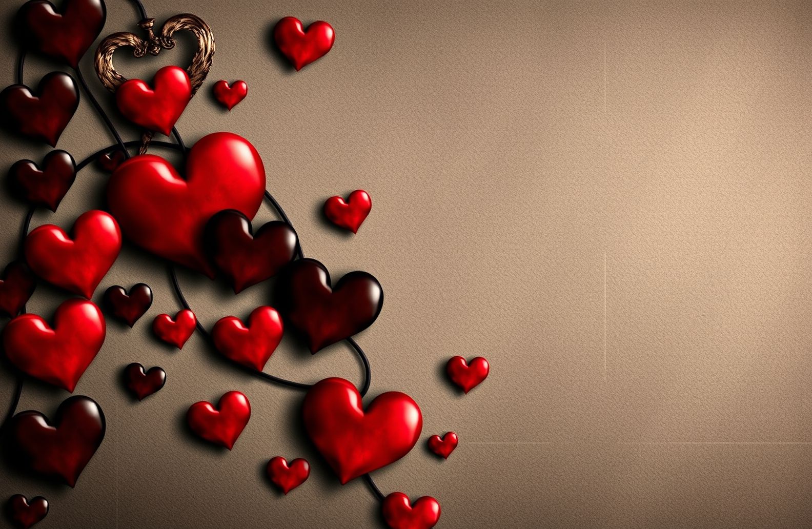 Red And Black Heart Wallpaper