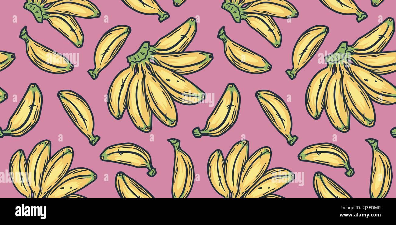 Free download Bananas fruit summer exotic pink and yellow wallpaper