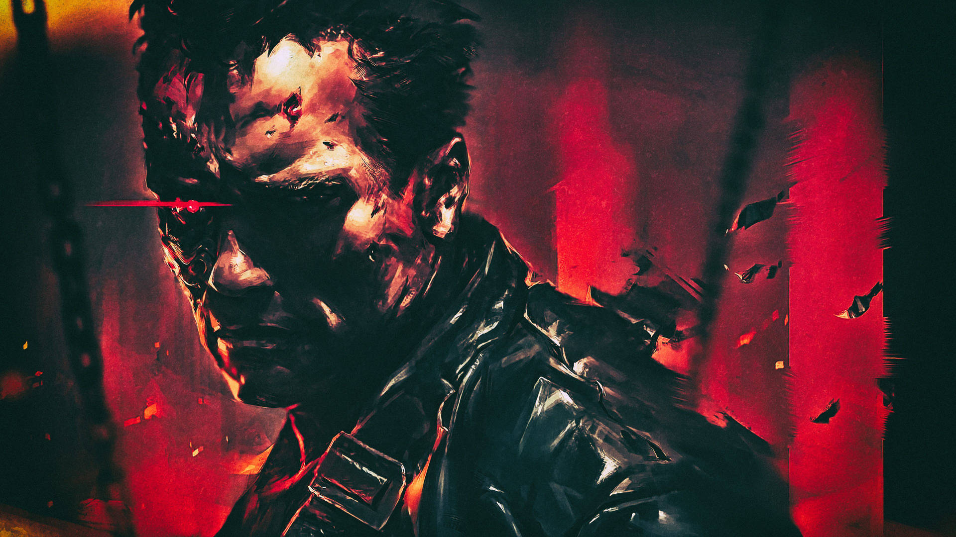 Terminator Red Aesthetic Wallpaper