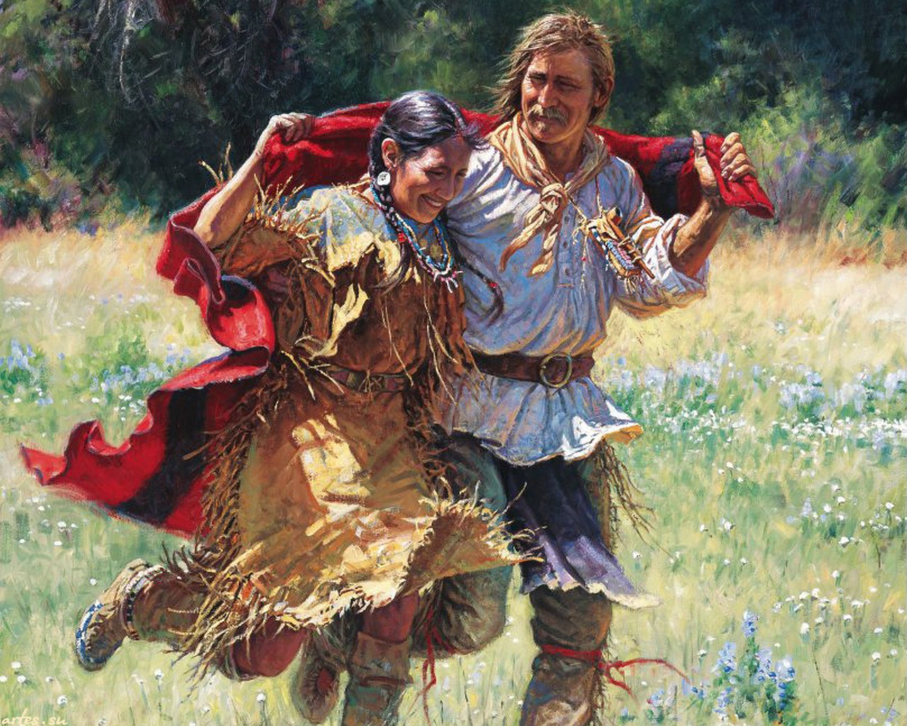 Native American Art By Martin Grelle Desktop Wallpaper