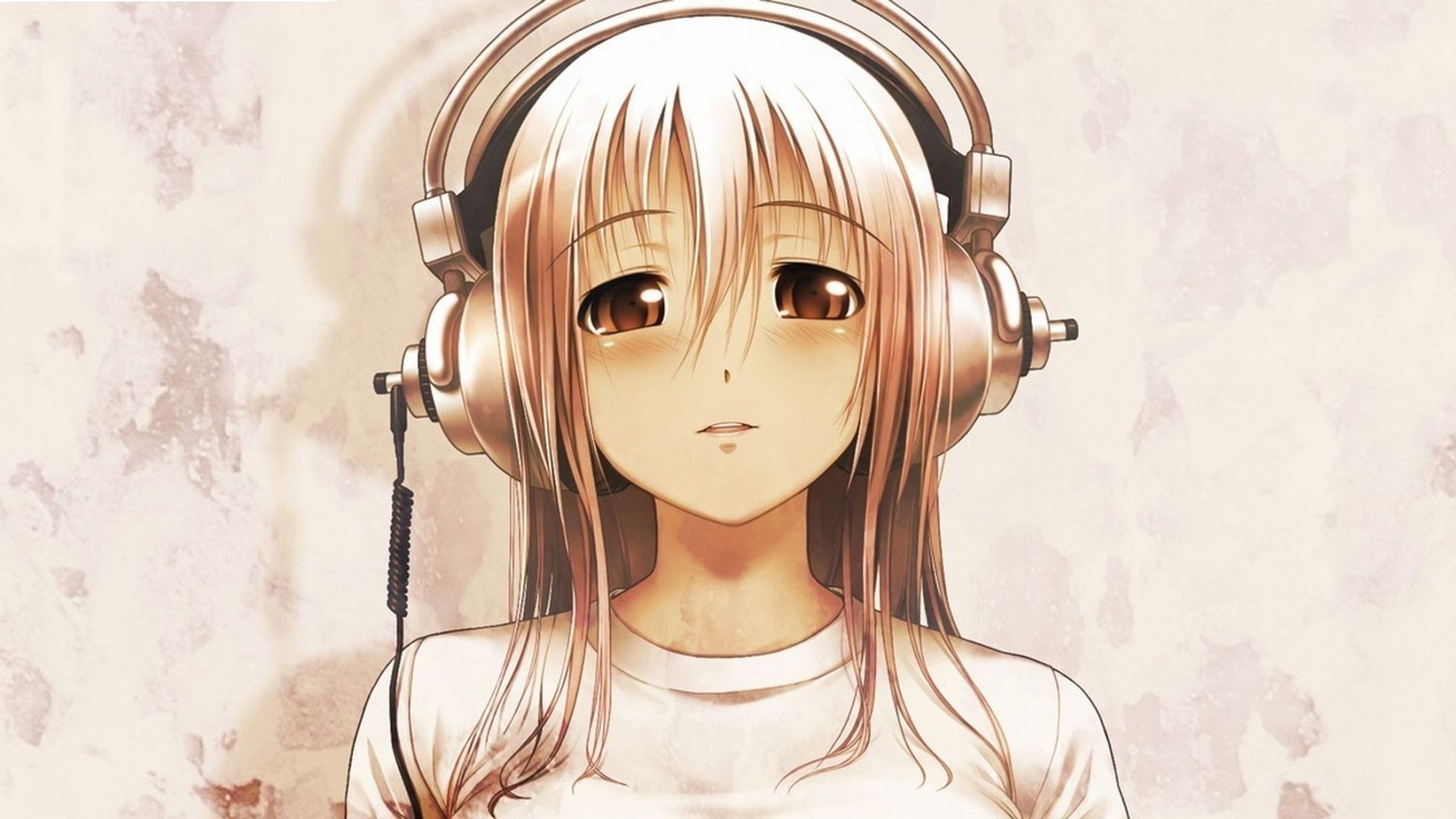Desktop Wallpaper Cute Anime Girl Listening Songs Original Hd Image  Picture Background 4e8fe0