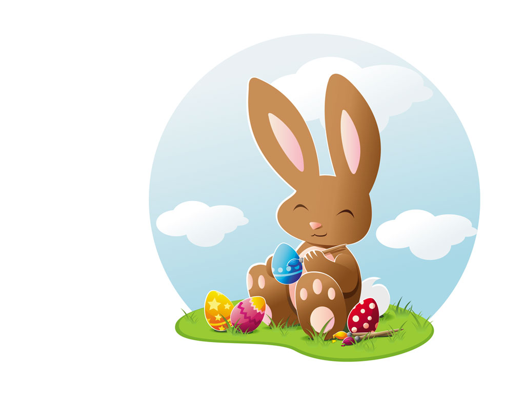 Easter Bunny Background HD Wallpaper