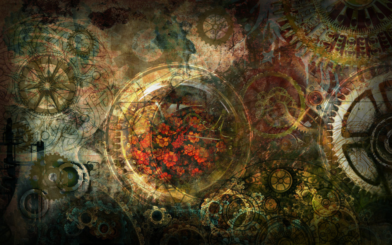 Steampunk Wallpaper Collage by Tarayue on