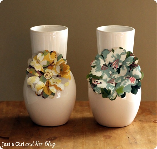Anthropologie Flower Wallpaper Inspired Vases