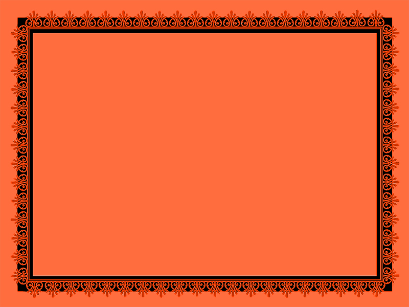 Frame Design Colour Burnt Orange Wallpaper