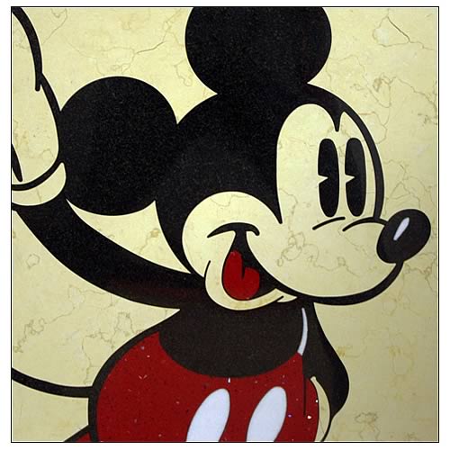 Mickey Mouse Classic Yellow Dots Stone Artwork Disney