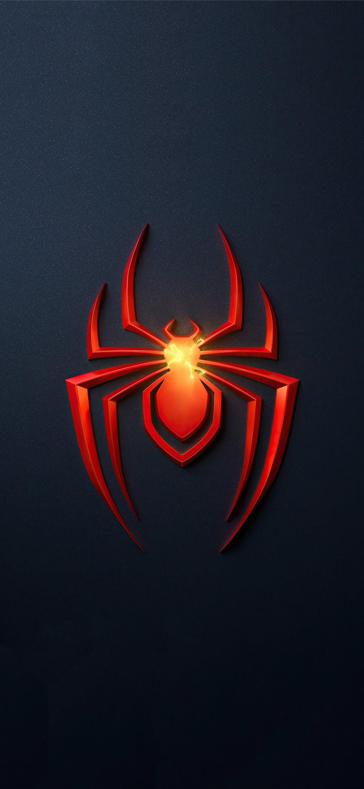 spider man miles morales ps5 game logo 4k iPhone X Wallpapers Free