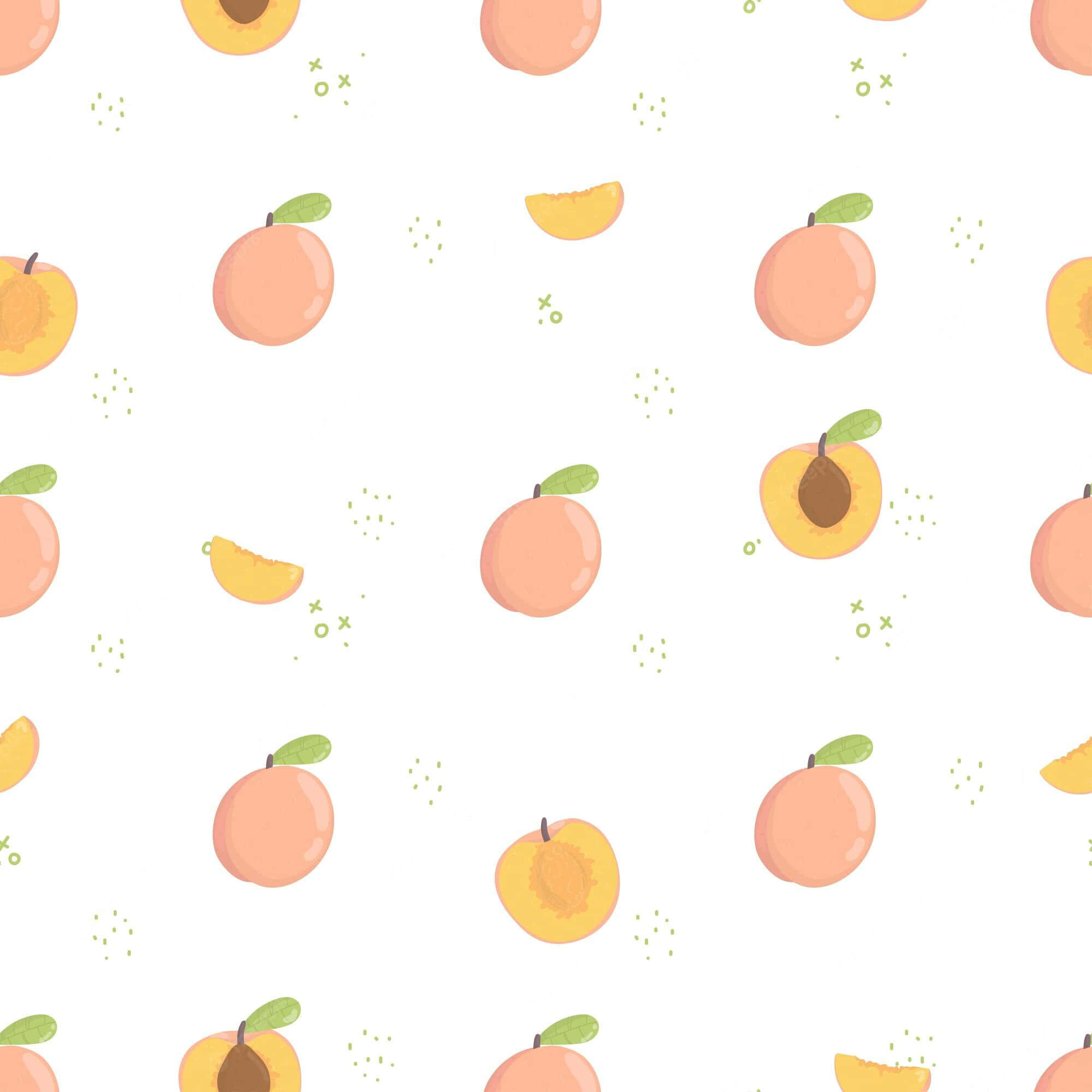 Cute And Juicy Peach Perfect For Snacking Wallpaper