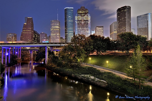 Houston City Skyline HD Desktop Background Pictures
