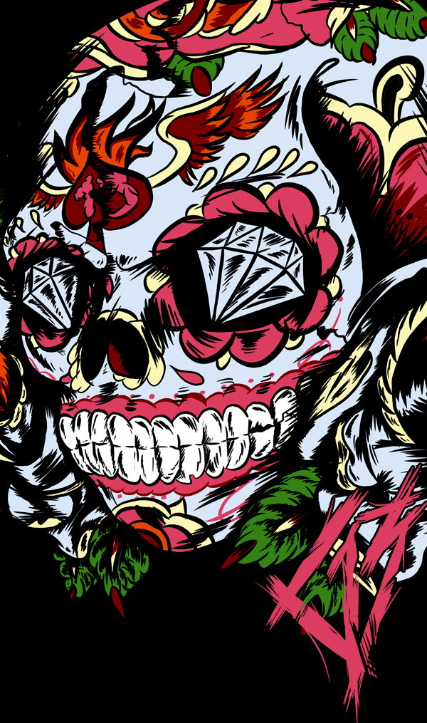  designs penciled skull tattoo wallpaper traditional mexican skull by