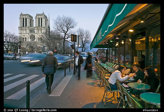 Paris Street Cafe Wallpaper France