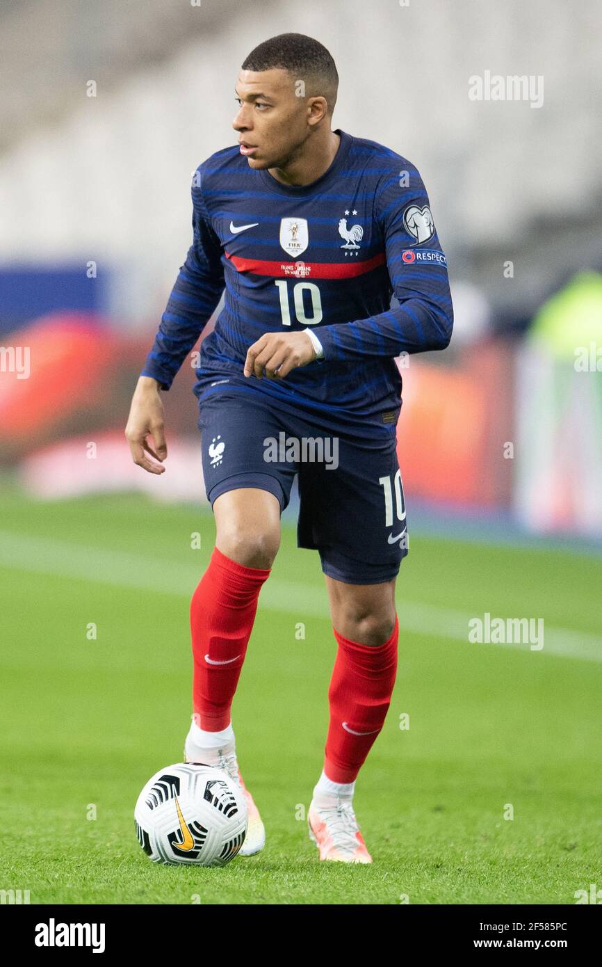 Kylian MBappe of France in action during the FIFA World Cup 2022