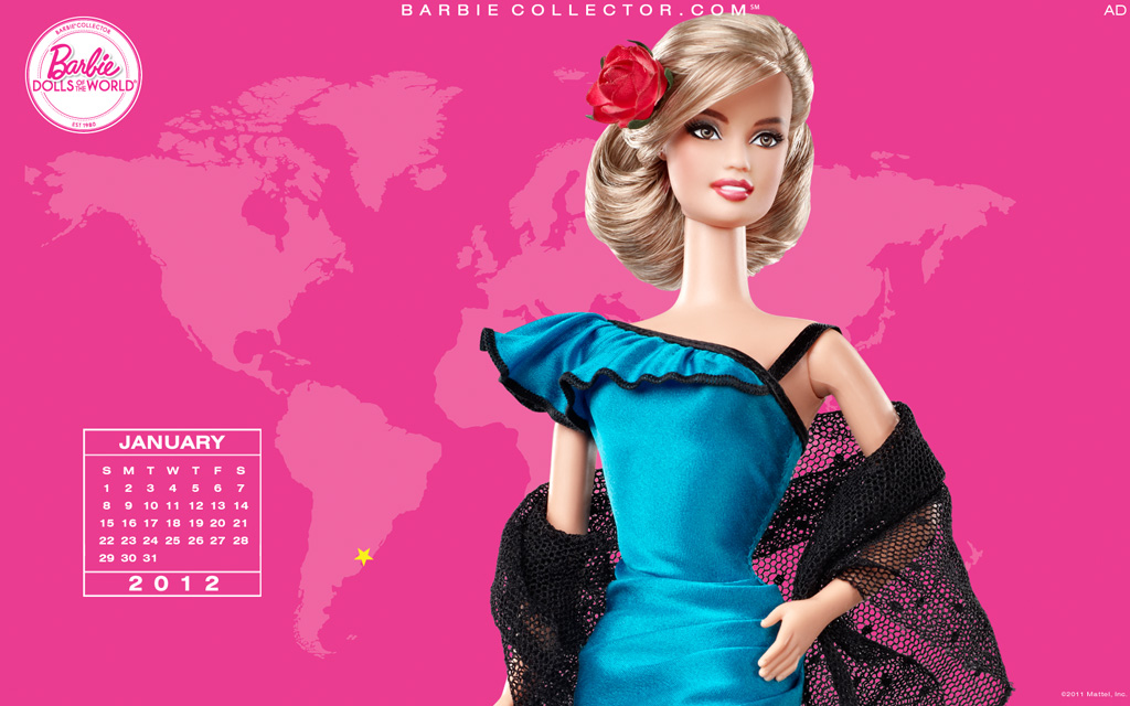 Jan Barbie Collectors Wallpaper