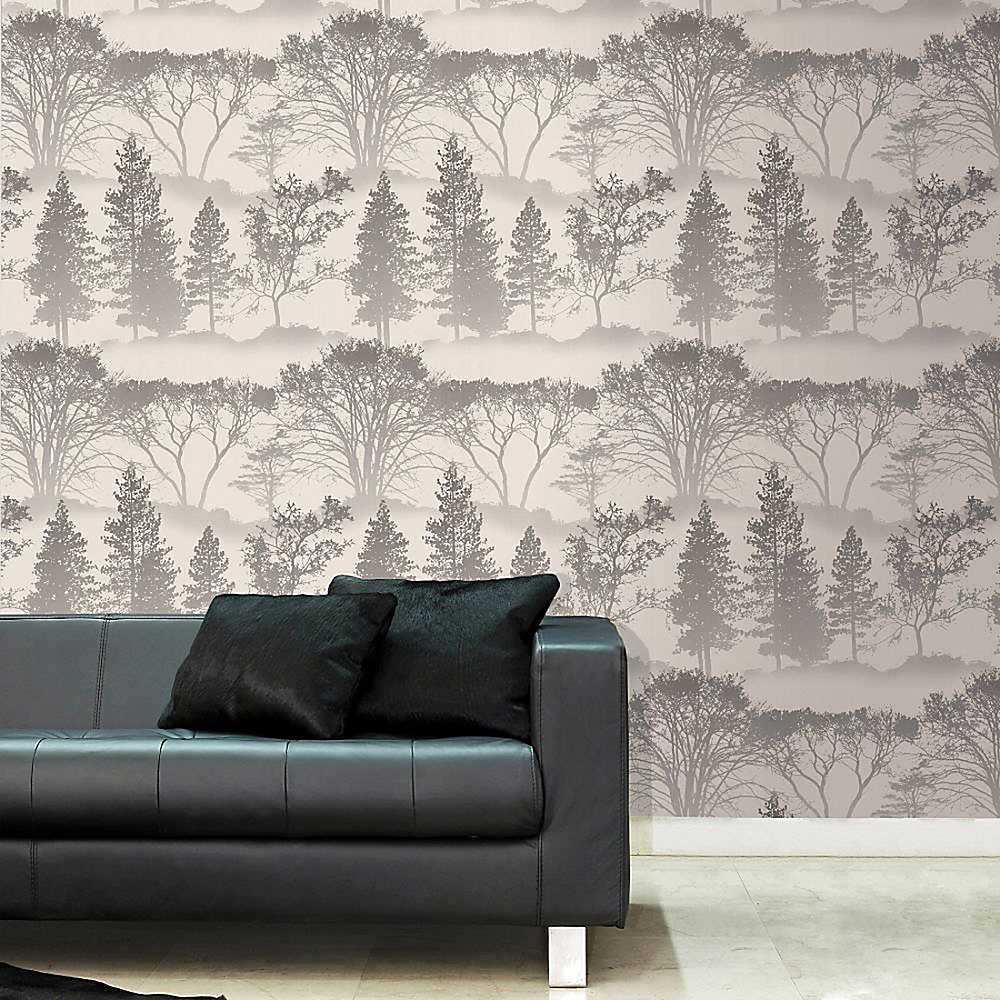 Graham Brown Mirage White Grey Wallpaper Wallpaper House
