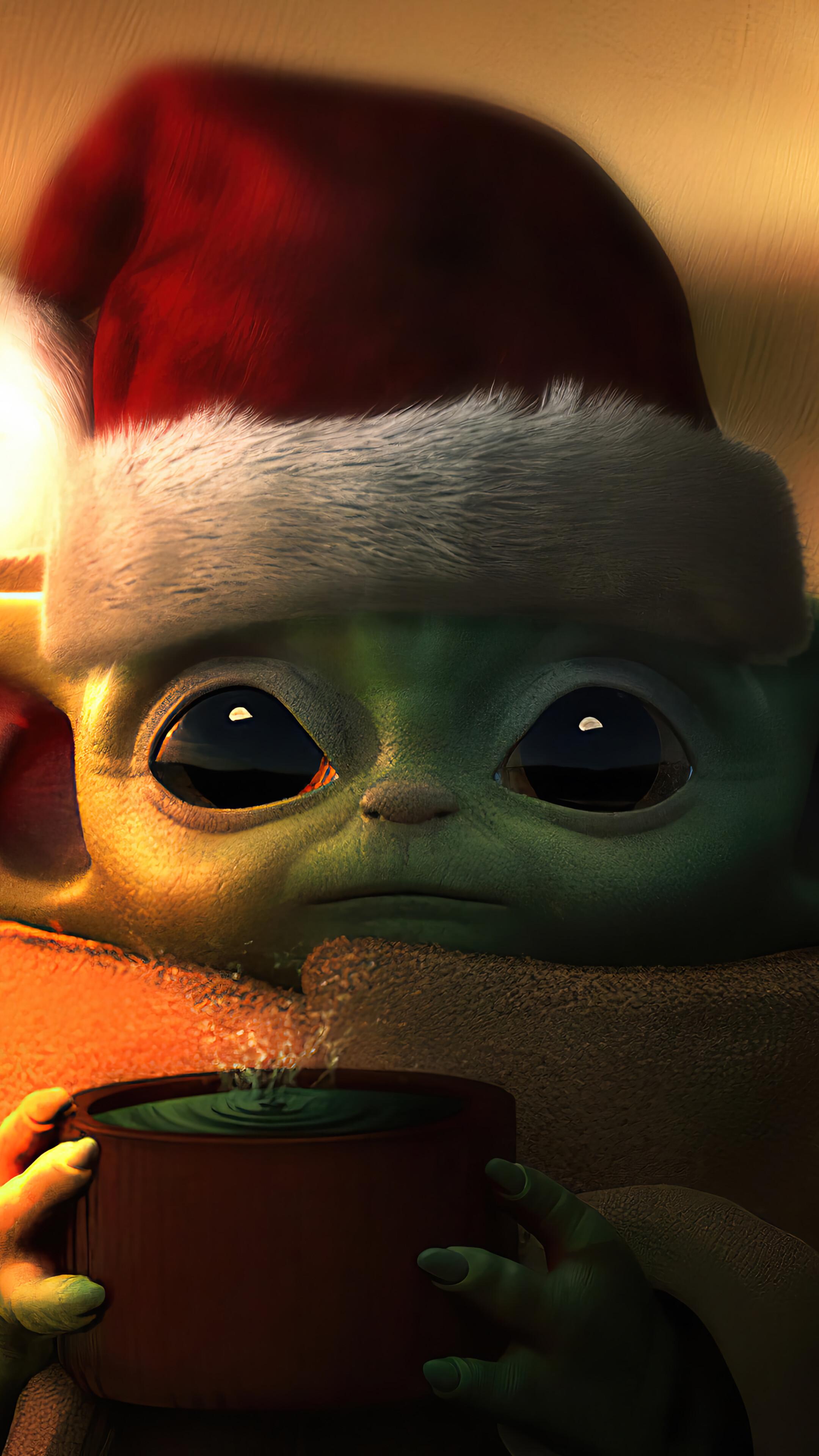 Christmas Baby Yoda Star Wars 4k Wallpaper iPhone HD Phone 5930h