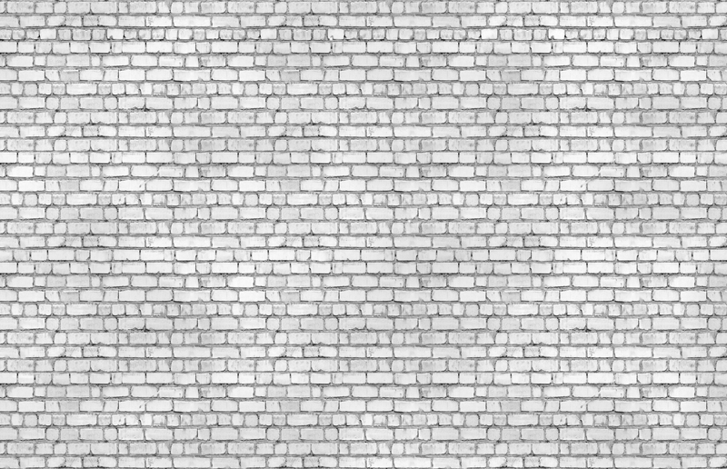 Washed Brick White Rustic Faux Home Wallpaper M8967