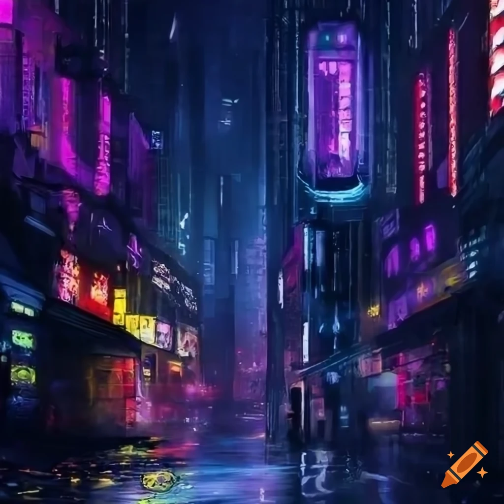 Wallpaper Cyberpunk Night City In Rain
