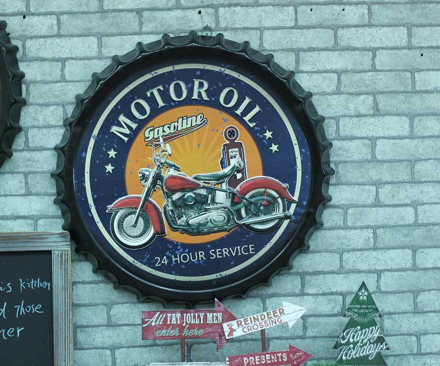 Large 3d Effect Tin Sign Motor Oil Vintage Metal Painting Beer