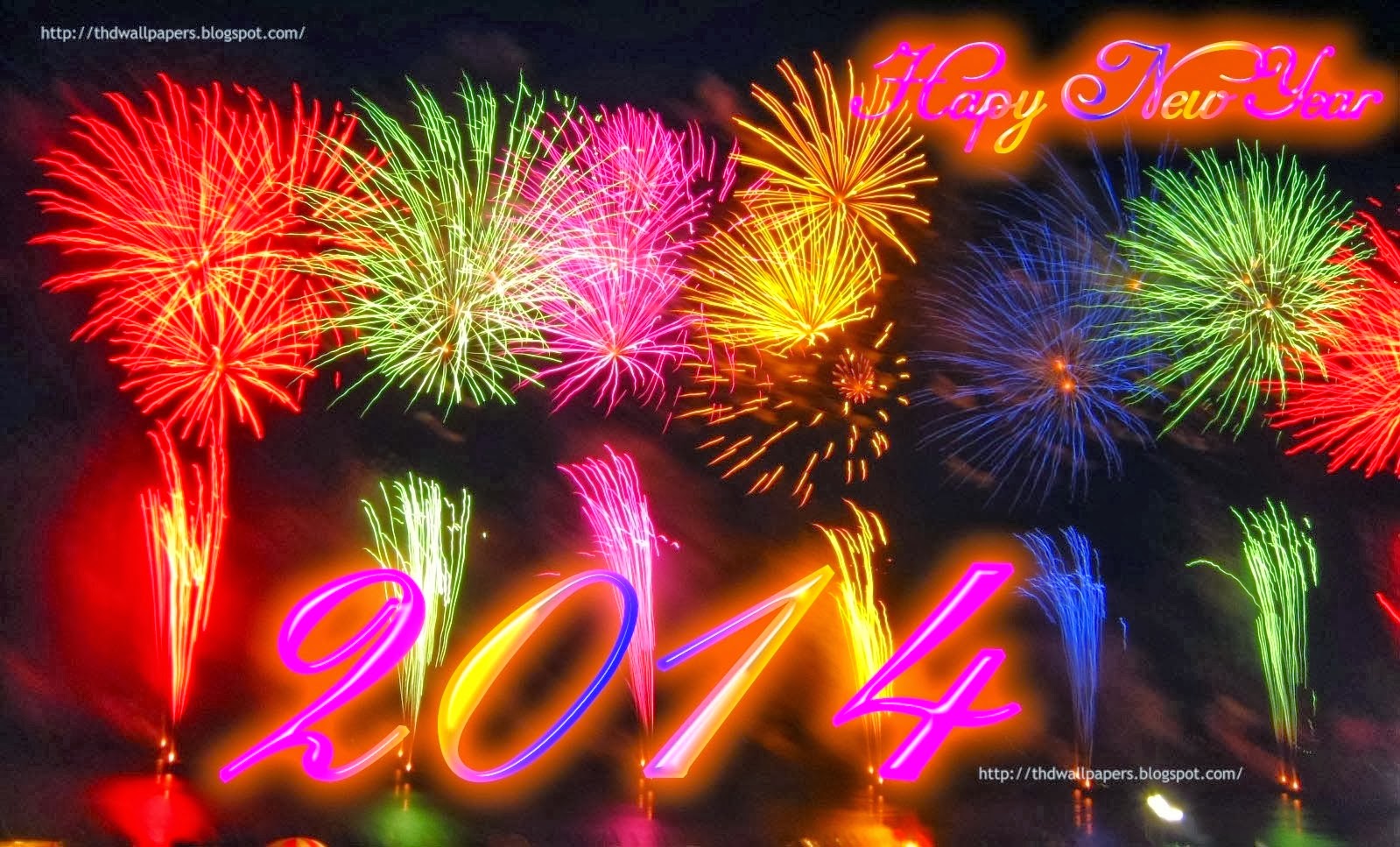 Happy New Year Wallpaper Fireworks HD Background