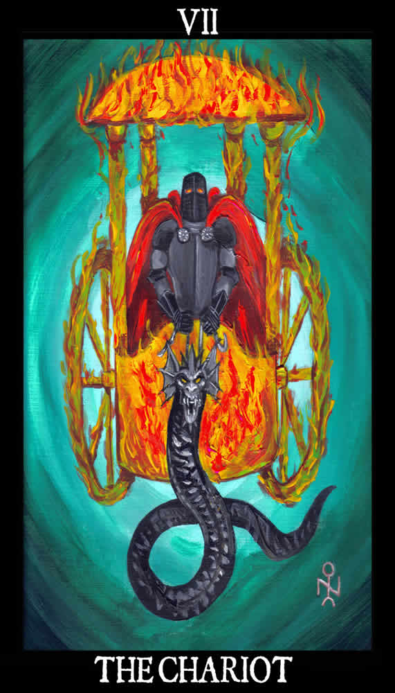 Chariot Esoteric And Occult Luciferian Tarot Cards Wallpaper Image