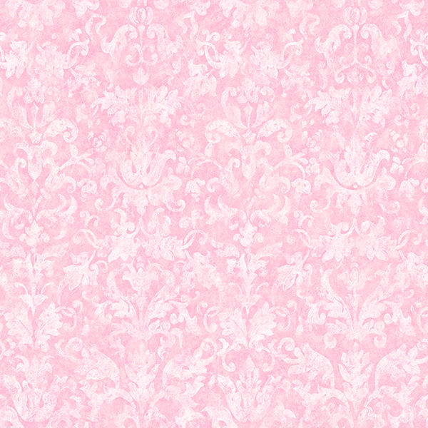 Distressed Damask Pink Prepasted Wallpaper Wall Sticker Outlet