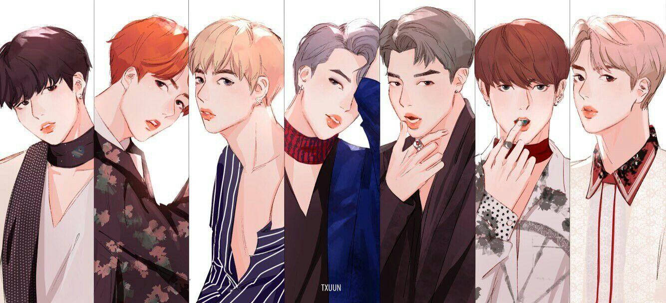 Bts Anime Wallpaper