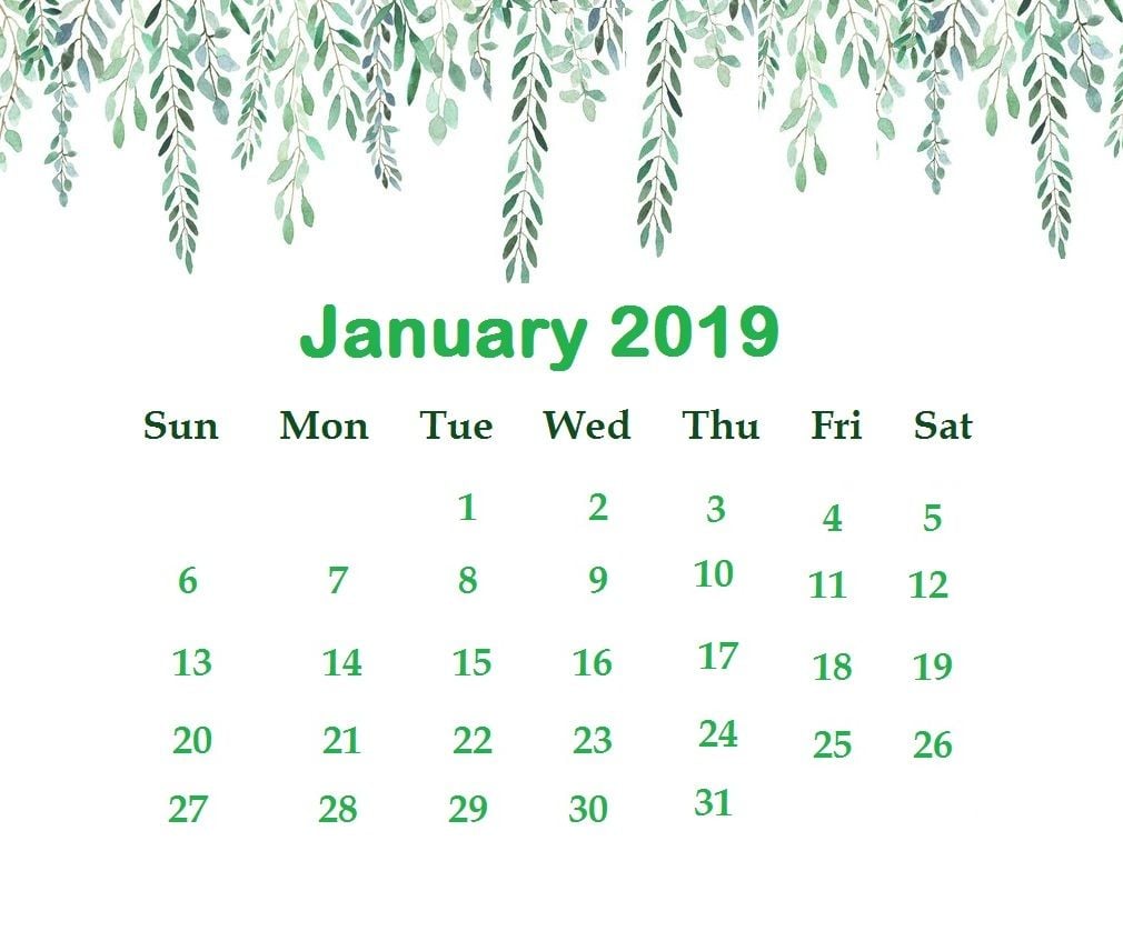 January 2019 Desktop Background Wallpaper Latest Calendar