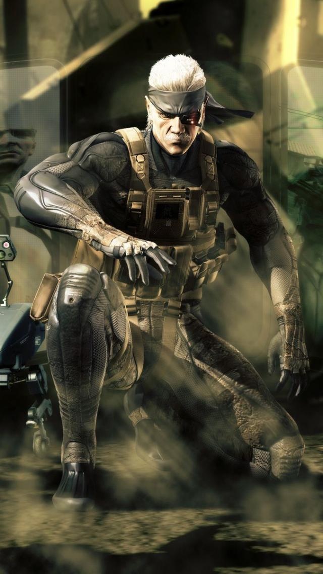 Solid Snake from Metal Gear Solid 4 iPhone 5 Wallpaper 640x1136