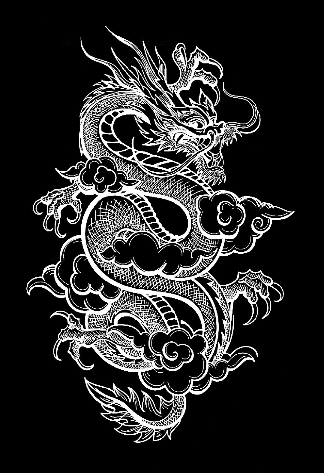 Credits To Artist Dragon Wallpaper iPhone Black Tattoo Japanese