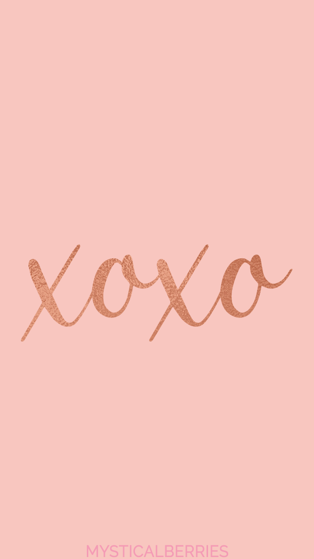 xoxo Rose Gold   iPhone Wallpaper for your Phone Rose Gold