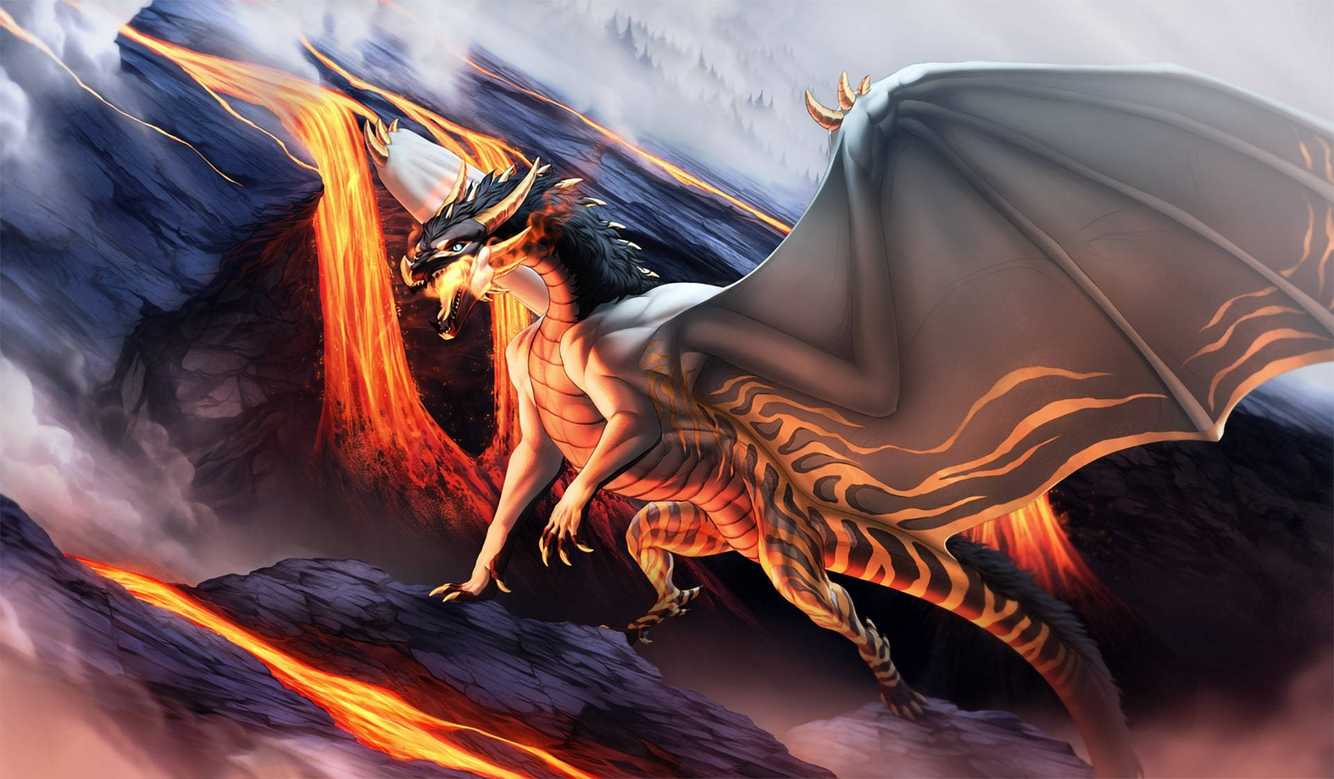 Lava Dragon Wallpaper